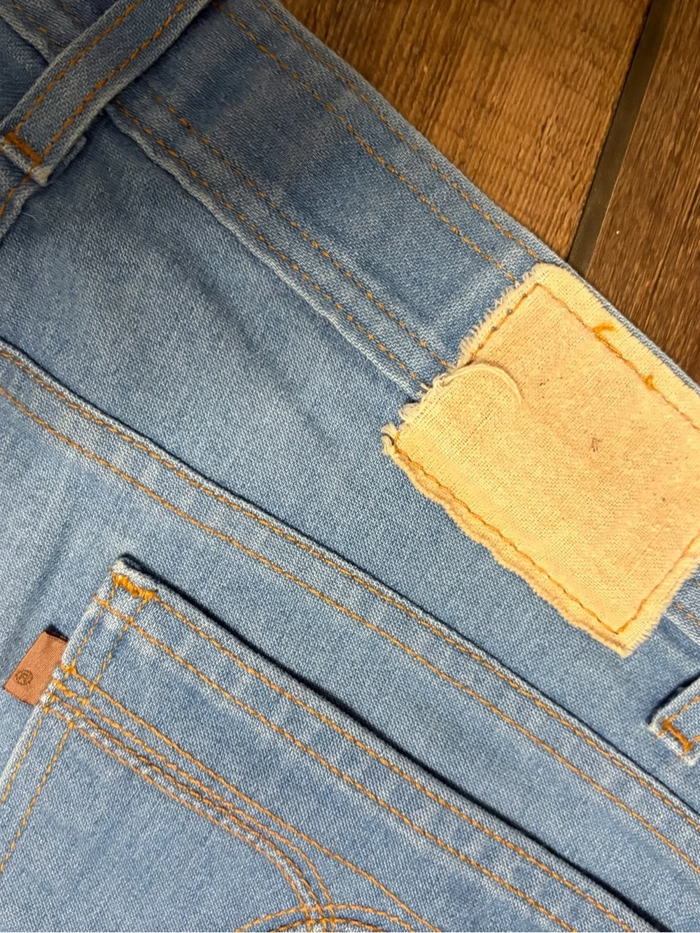 VTG 1982 Levi's Orange Tab Pants Mens Insert 38x29 Made in USA Light Blue
